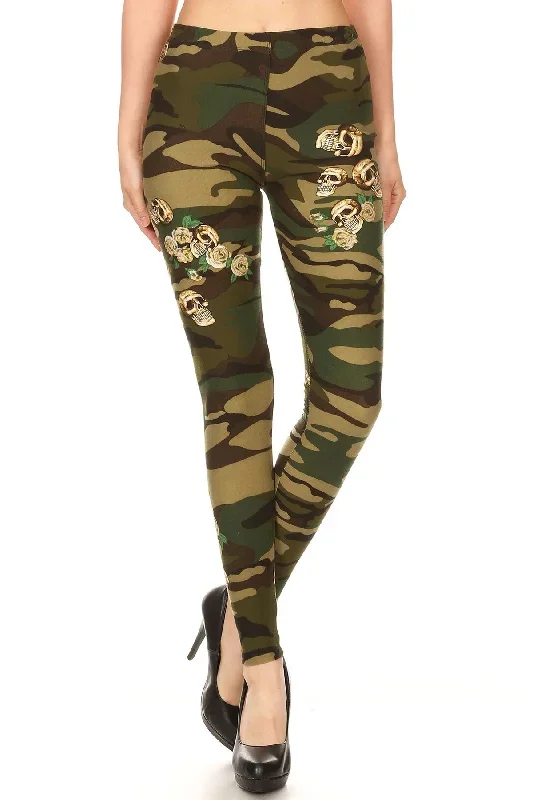 army-skulls-green-camouflage-plus-leggings