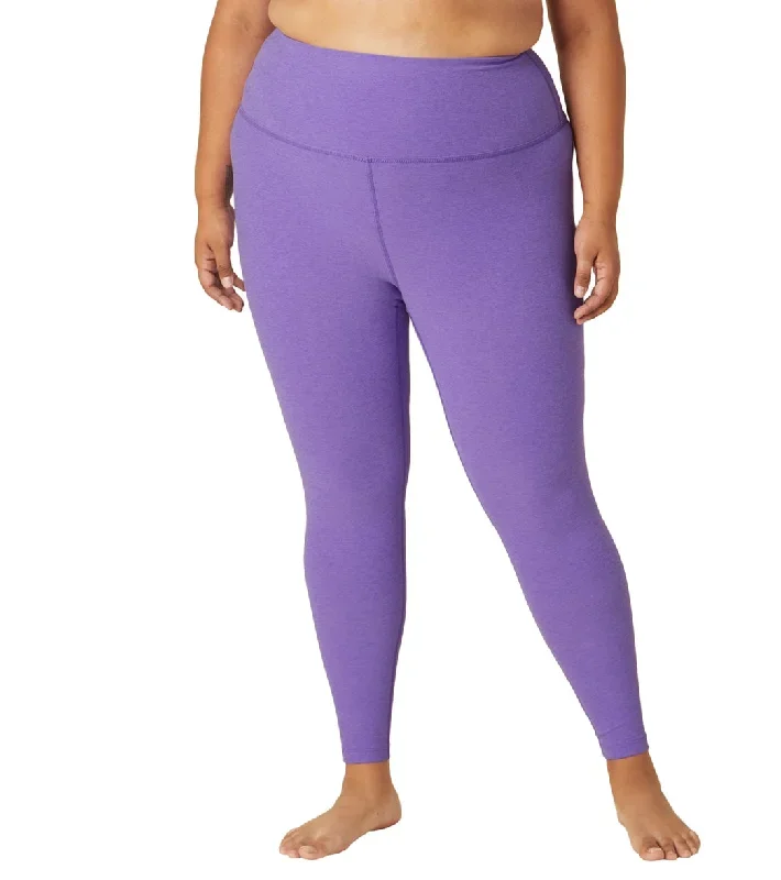 Beyond Yoga Plus Spacedye Caught in the Midi High Waisted Leggings  Bright Amethyst Heather