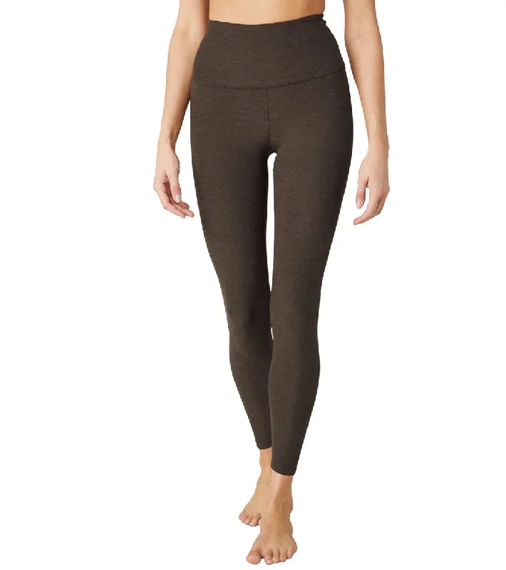 Beyond Yoga Spacedye High Waisted Caught In The Midi 7/8 Yoga Leggings Chocolate Chip Espresso