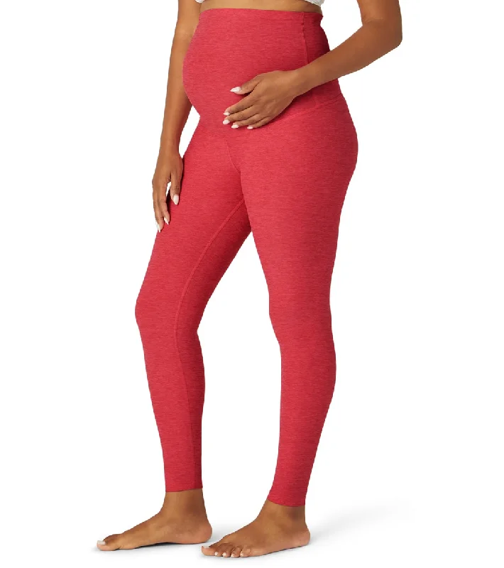 Beyond Yoga Spacedye Love the Bump Midi Maternity Leggings Paradise Coral Heather