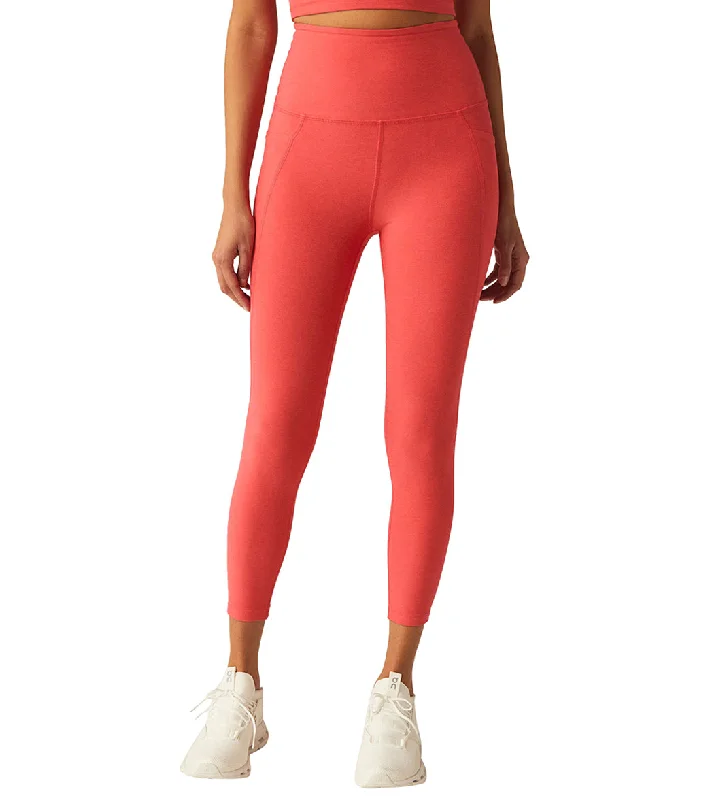 Beyond Yoga Spacedye Out Of Pocket High Waisted Capri Legging Coral Glow Heather