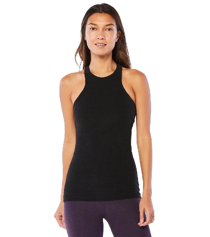 Beyond Yoga Spacedye Under Lock and Keyhole Yoga Tank Darkest Night