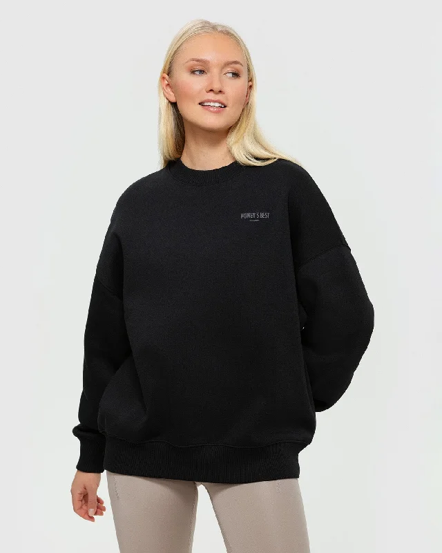 Comfort Oversized Crew Neck | Black