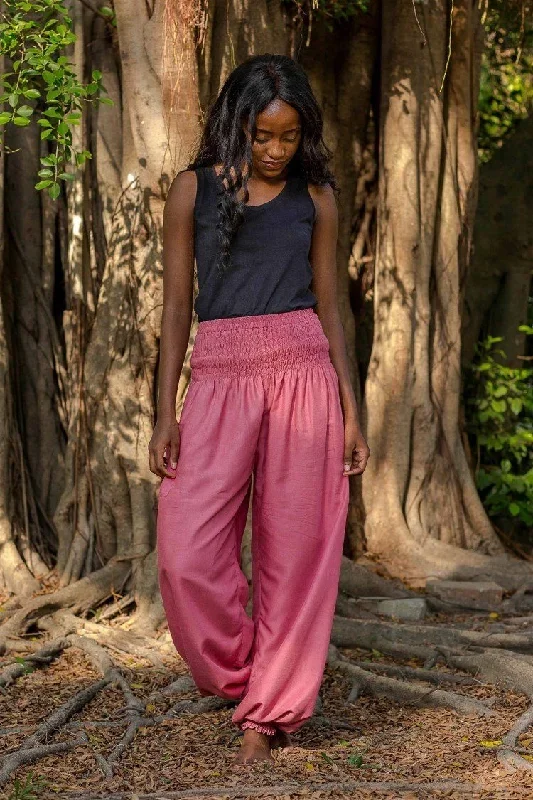 Dark Pink Crystal Pants