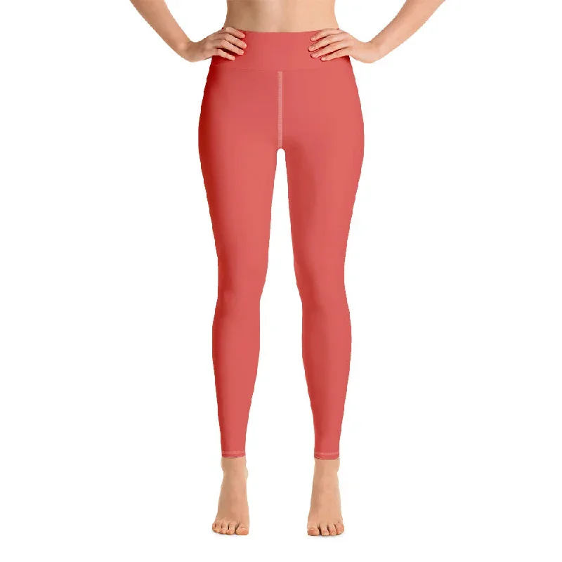 Fiesta Red Yoga Leggings