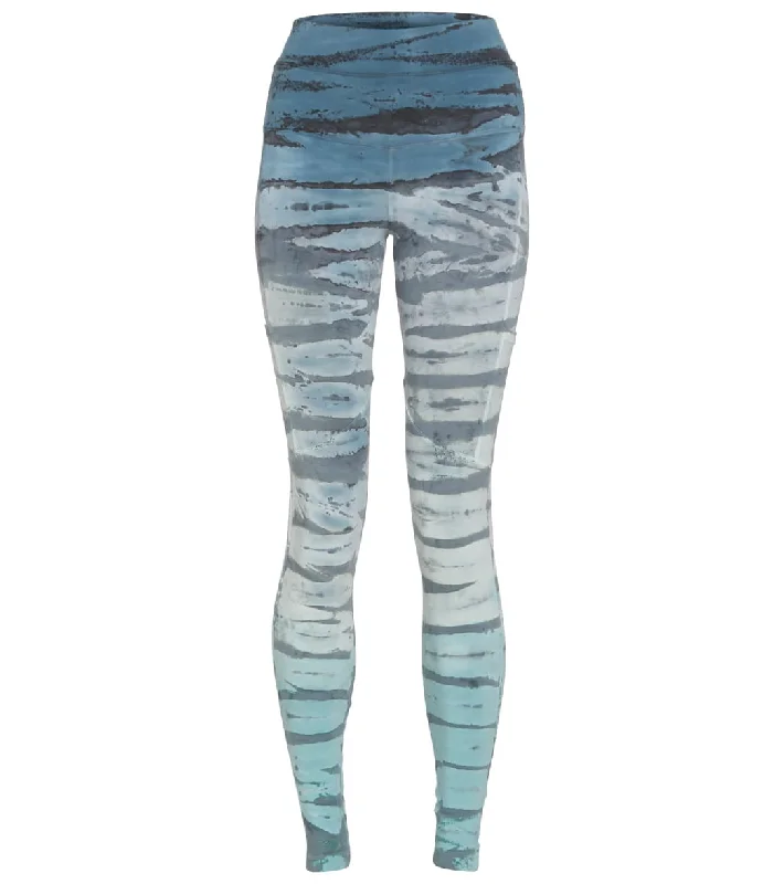 Hard Tail Cargo Pocket High Rise Yoga Leggings Blue Green Tie Dye