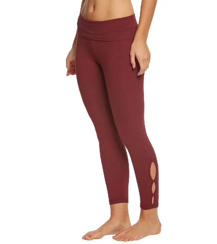 Hard Tail Contour Rolldown Cropped Cotton Yoga Leggings Fig