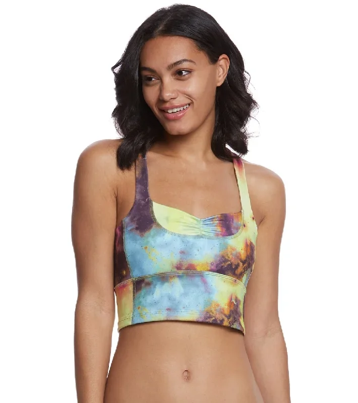 Mika Yoga Wear Lynn Hot Printed Yoga Crop Tank Top Stardust Aura