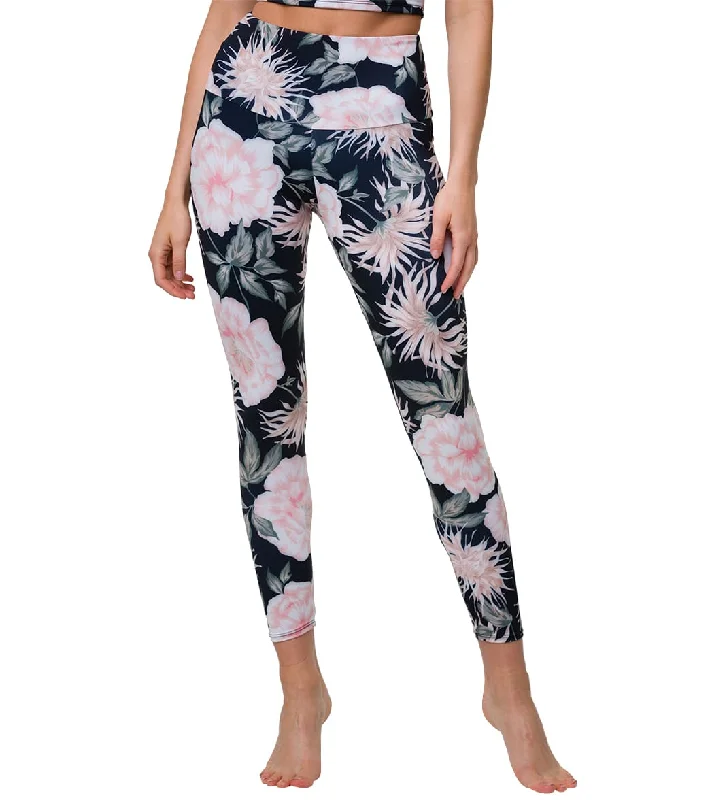 Onzie High Waisted Basic 7/8 Yoga Leggings First Bloom