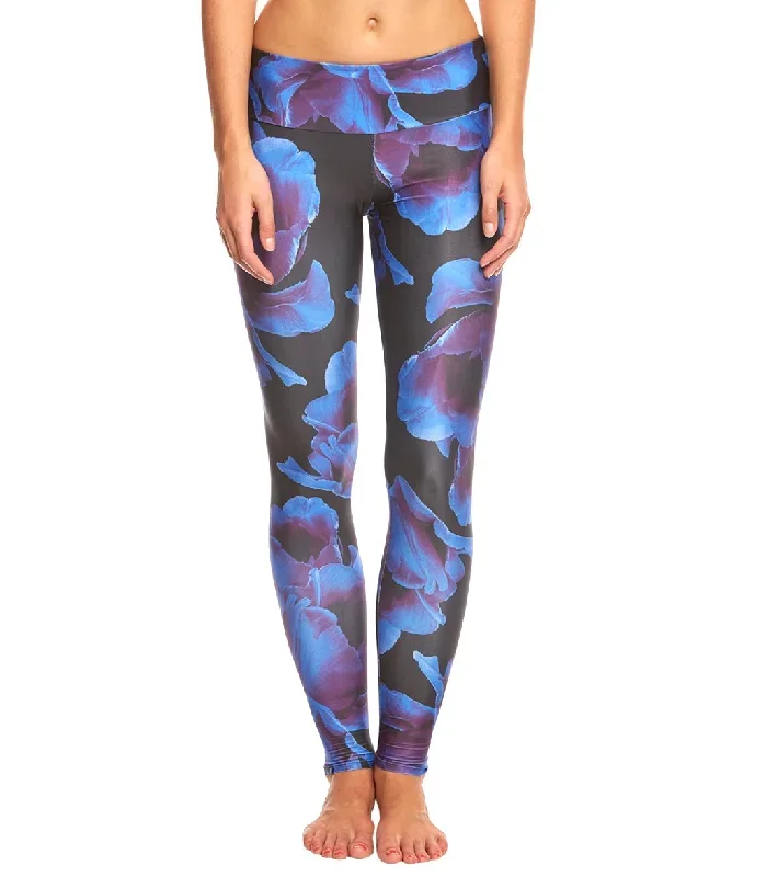 Onzie Long Yoga Leggings Midnight Anemone