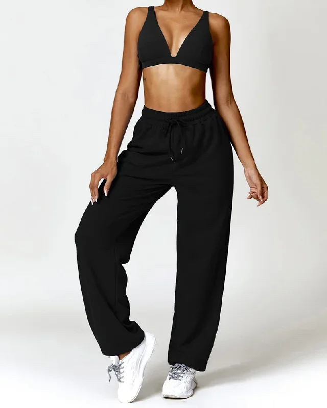 1 Bra Sweatpants Apricot