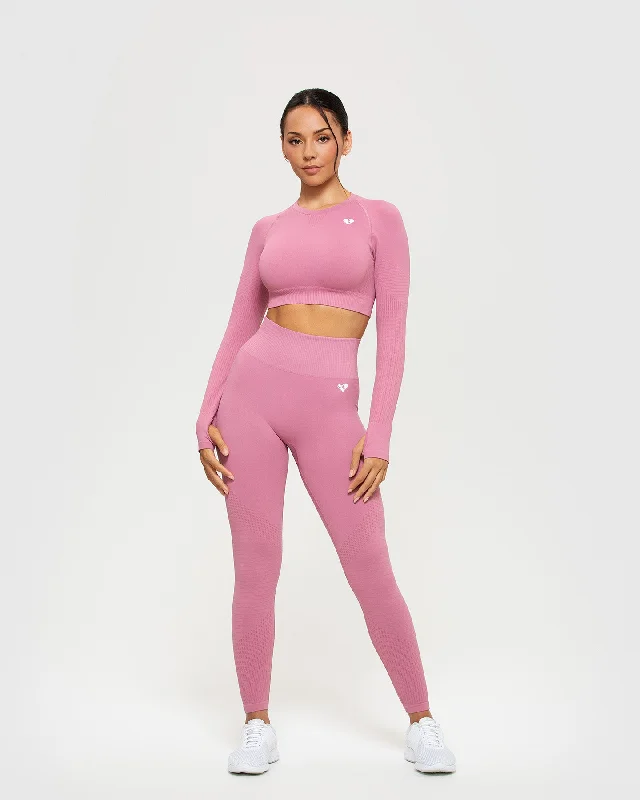 power-seamless-long-sleeve-crop-top-heather-rose