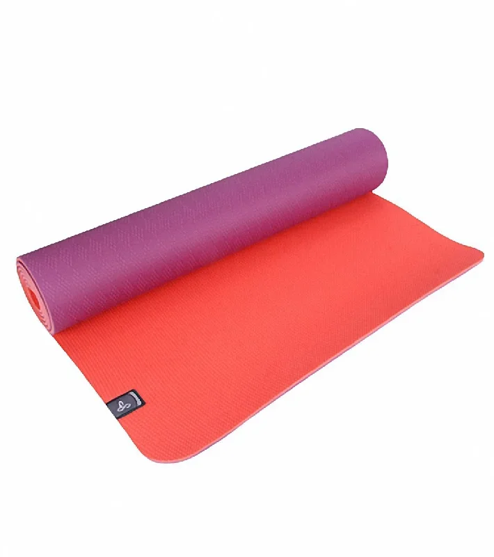 prAna E.C.O. Yoga Mat 72 5mm Berry Neon Orange