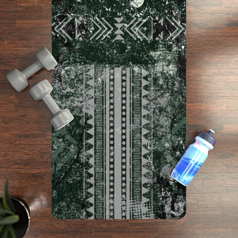 tribal-green-yoga-mat