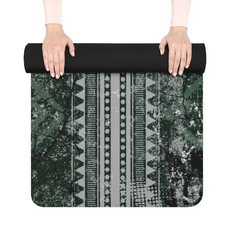 tribal-green-yoga-mat